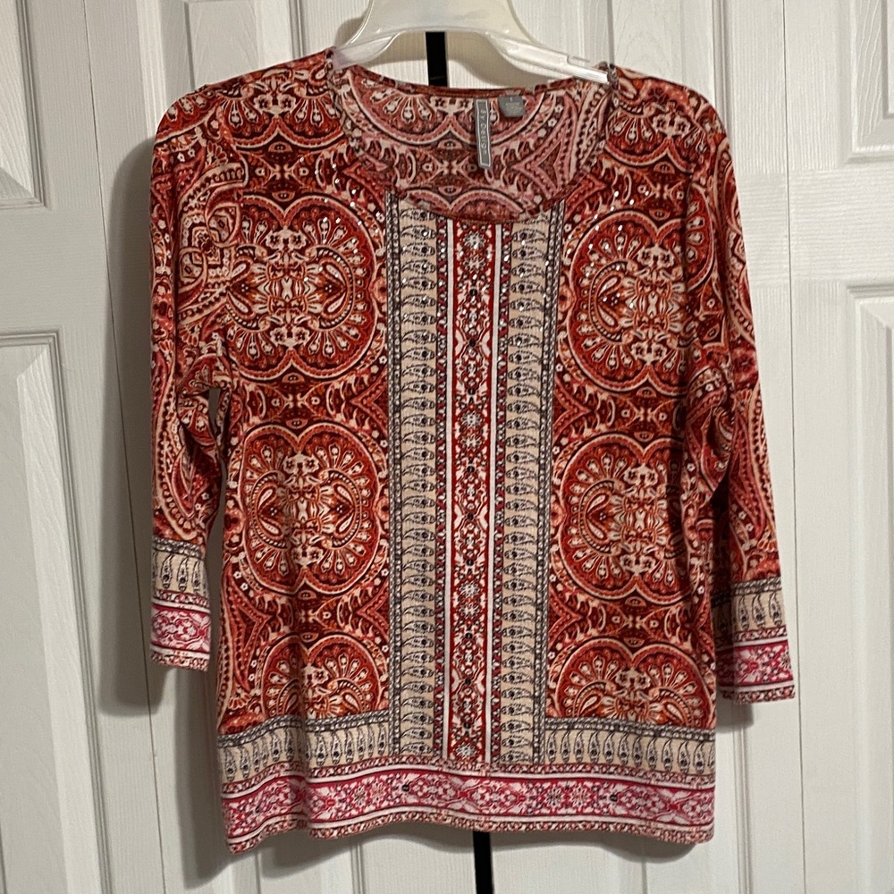 PRETTY By Design Long Sleeve lightweight shirt Top size LARGE